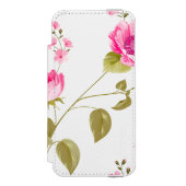 花のパターン19 INCIPIO iPhoneウォレットケース (フォリオ 正面)