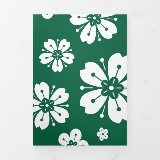 花のパターン3 三つ折りクリスマスカード (カバー)