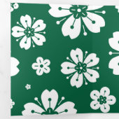 花のパターン3 三つ折りクリスマスカード (内部最初)