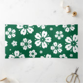 花のパターン3 三つ折りクリスマスカード (内部)