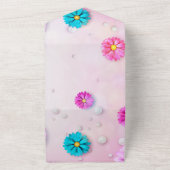 花のパターン7 オールインワン招待状 (外側)