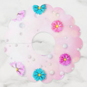 花のパターン7 ワイングラスタグ (正面)