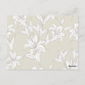 花のパターン9 ポストカード (裏面)