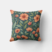 花のパターン(の模様が)あるクッション クッション (裏面)