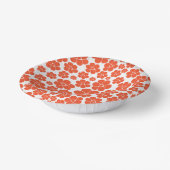 花のパターン – オレンジと白 ペーパーボウル (傾斜あり)