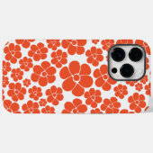 花のパターン – オレンジと白 Case-Mate iPhoneケース (裏面 (横))