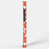 花のパターン – オレンジと白 SAMSUNG GALAXYケース (右側面)