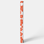 花のパターン – オレンジと白 SAMSUNG GALAXYケース (左側面)