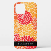 花のパターン,オレンジ色のダリア,あなたの名前 Case-Mate iPhoneケース (裏面)