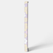 花のパターン – パステルピンク、黄、紫 SAMSUNG GALAXYケース (左側面)