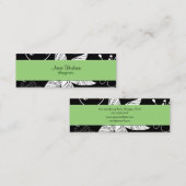 花のパターン，フローラ，花屋，花屋 スキニー名刺 (正面/裏面)