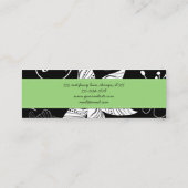 花のパターン，フローラ，花屋，花屋 スキニー名刺 (裏面)