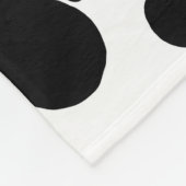 花のパターン – 白黒 フリースブランケット (角)