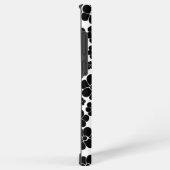 花のパターン – 白黒 SAMSUNG GALAXYケース (右側面)