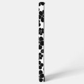 花のパターン – 白黒 SAMSUNG GALAXYケース (左側面)