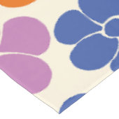 花のパターン – 青、オレンジ、紫、緑 テーブルクロス (アングル)