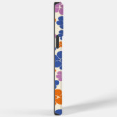 花のパターン – 青、オレンジ、紫、緑 Case-Mate iPhoneケース (裏面 / 右)