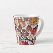 花のパター落ちたン離れ5 -ラテマグカップ カフェラテマグ (右アングル)