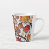 花のパター落ちたン離れ5 -ラテマグカップ カフェラテマグ (右)