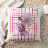 花のパタ市松模様にーンの顧客クッション クッション (ブランケット)