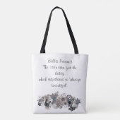 花のパッチトートバッグ トートバッグ (裏面)