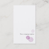 花のパフの紫色の名刺 名刺 (裏面)