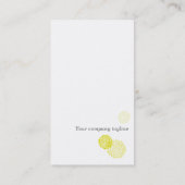 花のパフの緑の名刺 名刺 (裏面)