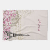 花のパリ |お名前 キッチンタオル (横)