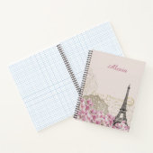 花のパリ |お名前 ノートブック (内部)