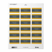 花のパワー – 黄色と灰色の住所 シール (フルシート)