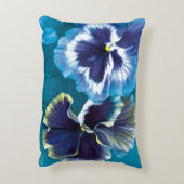 花のパンジーの芸術の枕 アクセントクッション (裏面(縦))