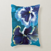 花のパンジーの芸術の枕 アクセントクッション (正面(垂直))