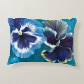 花のパンジーの芸術の枕 アクセントクッション (裏面)