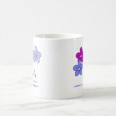 花のパーソナライズされたマグ コーヒーマグカップ (中央)