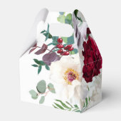 花のパーソナライズバラ牡丹ダリア結婚ズ フェイバーボックス (裏面サイド)