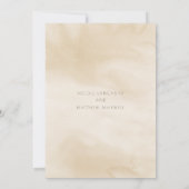 花のパームリーフ、クリームとピーチのウェディング 招待状 (裏面)