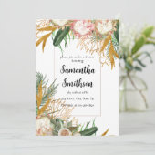 花のパームリーフ 招待状 (スタンド正面)