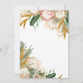 花のパームリーフ 招待状 (裏面)