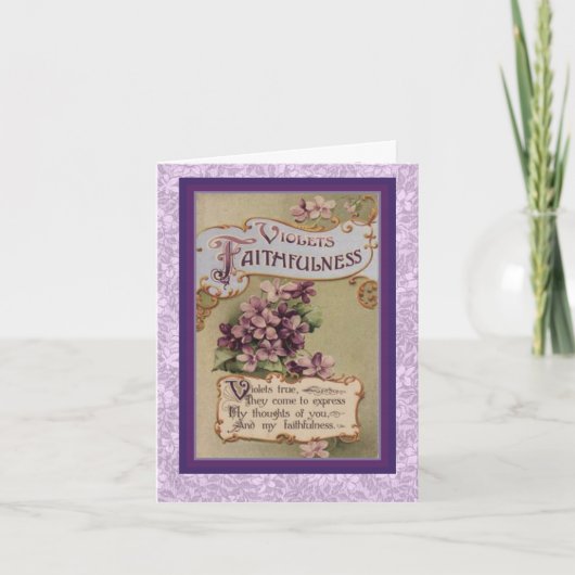 花のビクトリアン言葉は忠義を損なう カード (正面)