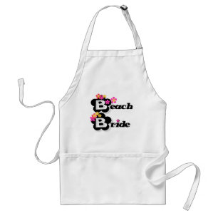 花のビーチの花嫁のTシャツおよびギフト スタンダードエプロン
