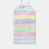 花のピンクとパープルのユニコーン ギフトタグ (裏面)