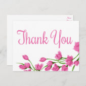 花のピンクと白の感謝のフクシアの花 ポストカード (正面/裏面)