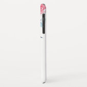 花のピンクのバラの水彩画のパーソナライズな名前 Case-Mate iPhoneケース (裏面/左)