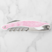 花のピンクの水の色結婚が感謝の好意 ソムリエナイフ (裏面)