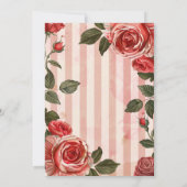 花のピンクの芍薬の母の日ブランチ 招待状 (裏面)