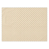 花のピンク及び緑のキルトの民芸パターン テーブルクロス (正面(横))