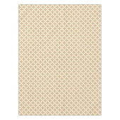 花のピンク及び緑のキルトの民芸パターン テーブルクロス (正面)