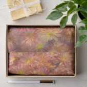 花のピンク黄色の菊のプリティーデコパージュ 薄葉紙 (ギフト)