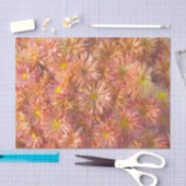 花のピンク黄色の菊のプリティーデコパージュ 薄葉紙 (クラフト)