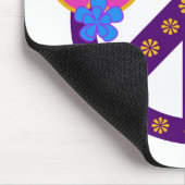 花のピースマーク マウスパッド (コーナー)